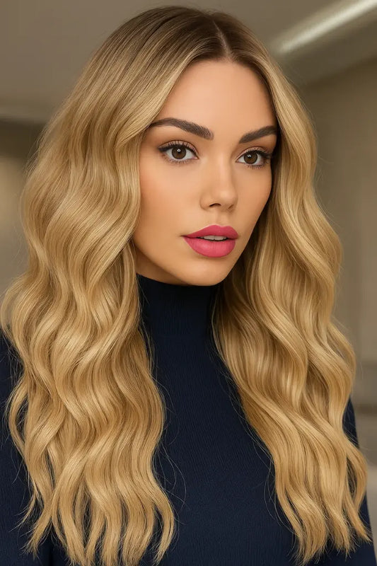 Extension Cheveux Naturel Ondulée Blonde Beige