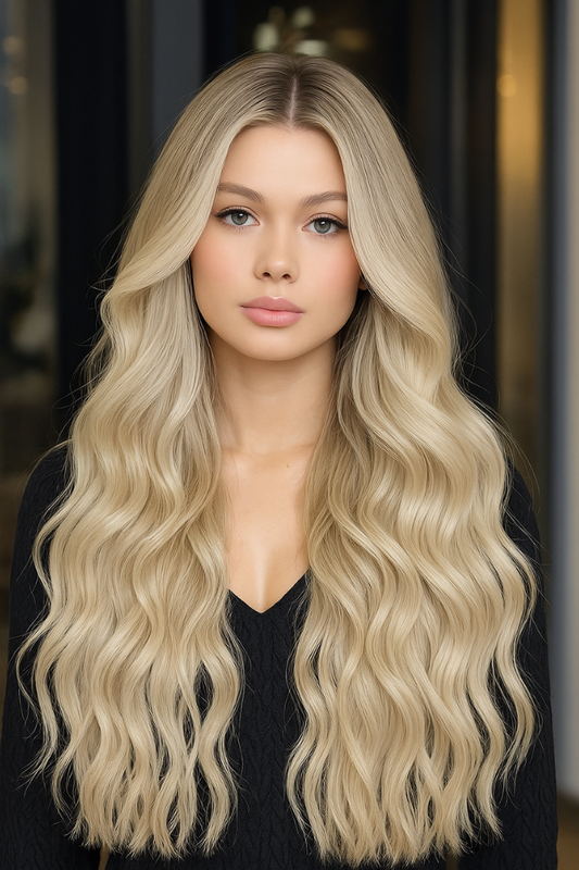Extension de Cheveux Ondulés - Cream Blonde