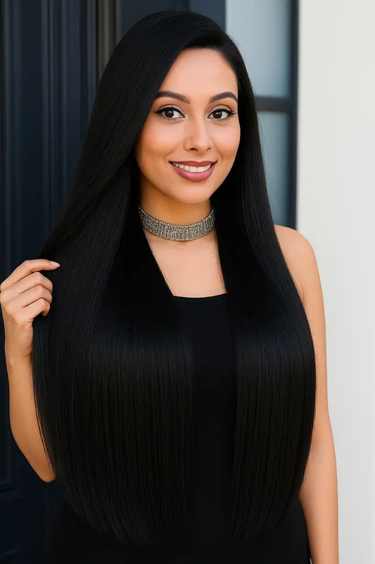 Extensions Cheveux à Clip Naturel - Noir